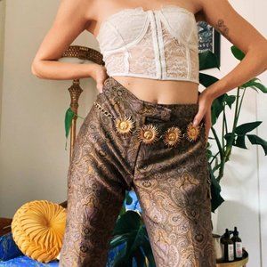 90s Isabel Marant paisley cropped trousers